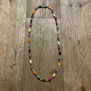Long Multicolored Beaded Necklace